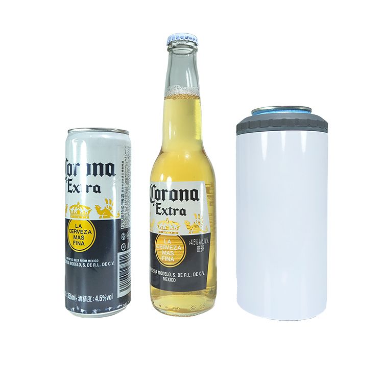 Here's a new product title for you: Sublivie 16oz Stainless Steel Can  Cooler and Tumbler - 4-in-1 Insulated Koozie with Straight Wall Design,  White