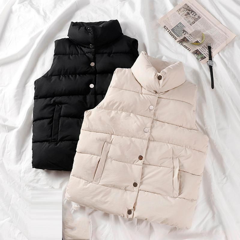 Compra Chalecos De Mujer EST Otoño Invierno Mujeres Moda Chaleco Bolsillos  Sin Mangas Botones Botones Down Chaleco Warm Abrigo Más Tamaño 2XL Para  Mujer Barato | Entrega Rápida Y Calidad | Es.Dhgate