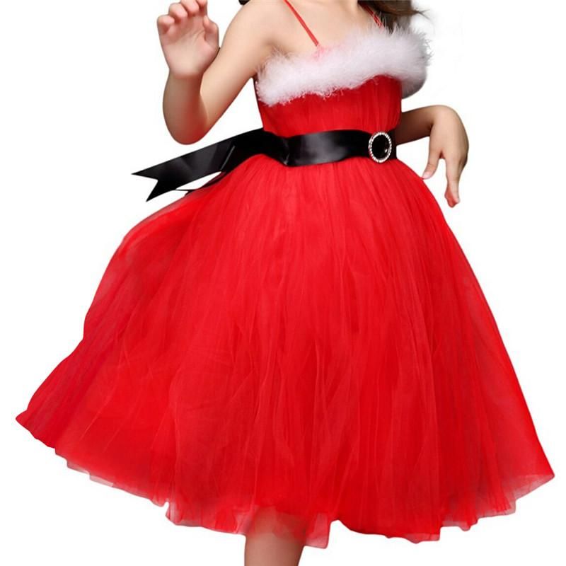 Vestidos de niña 2-8 años año Familia Chicas Navidad Santa Claus Costume-Longitud Duración de Vestidos de niña 2-8 años año Familia Chicas Navidad Santa Claus Costume-Longitud Duración de