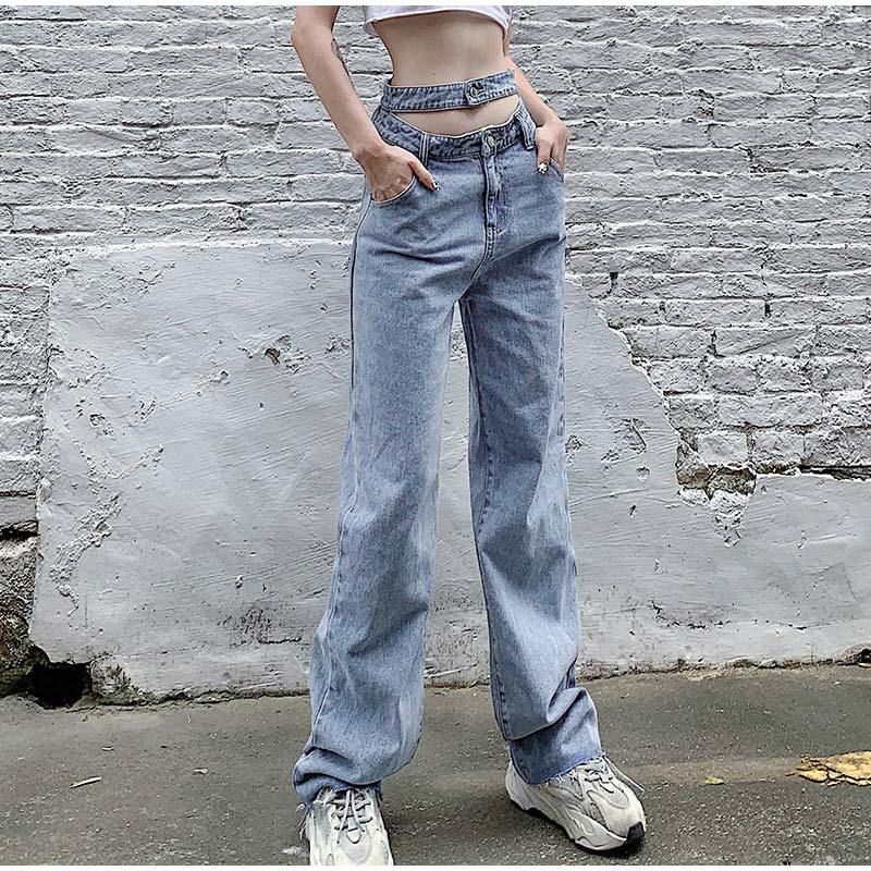 Compra Pantalones Vaqueros Para Mujer Spring Hollow Out Denim Pantalones  Doble Cintura Alta Cintura Retún Polleo Hembra Retro Coreano Pantalones  Pantalones Q4SD Barato | Entrega Rápida Y Calidad | Es.Dhgate