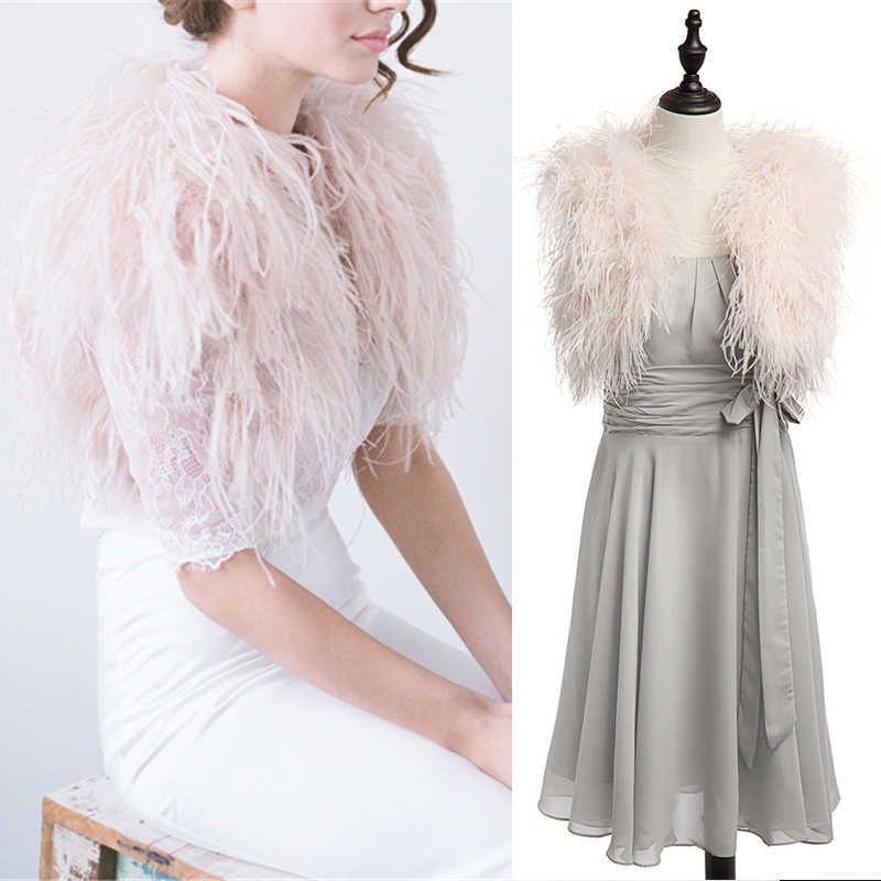 pink feather bolero