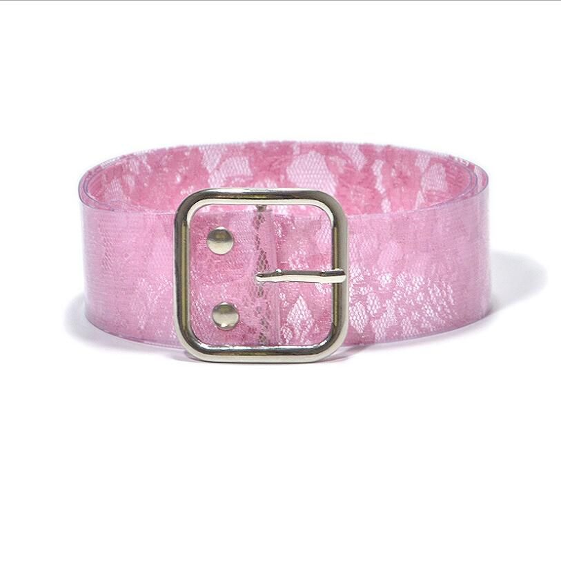 Glittery Transparent Belt Punk Wide Waistband Plastic Holographic Clear Hot UK Glittery Transparent Belt Punk Wide Waistband Plastic Holographic Clear Hot UK