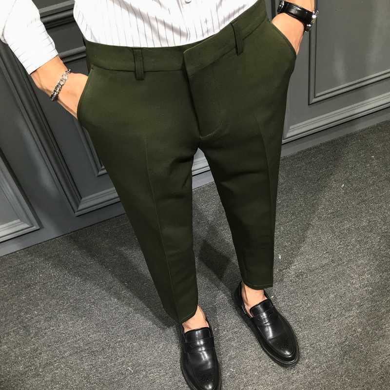 Business Dress Pants Men Solid Colors 