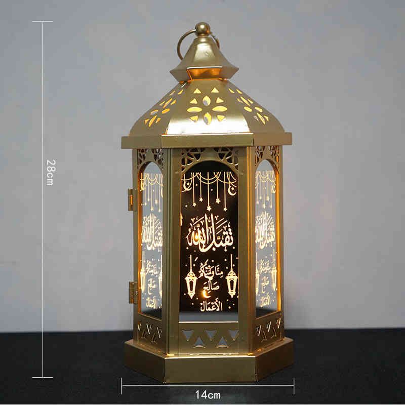 2021 Ramadan Lantern Décoration LED Lumières EID Moubarak Décor