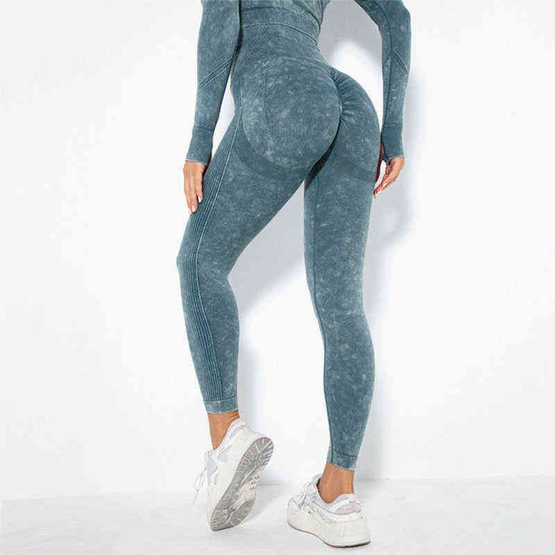 Legging verde blu