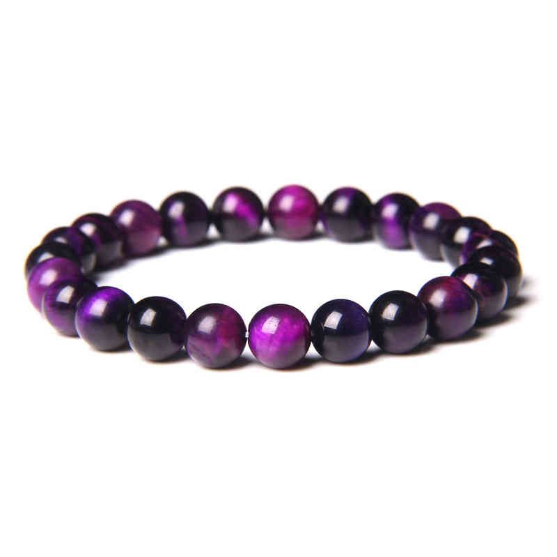 8mm Purple Tiger Eye-19cm