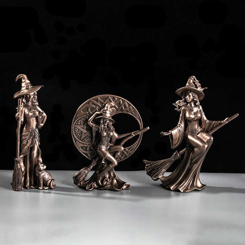 Luxury Designer MGT Nordic Rtro At Home Witch Statue... - Image 4