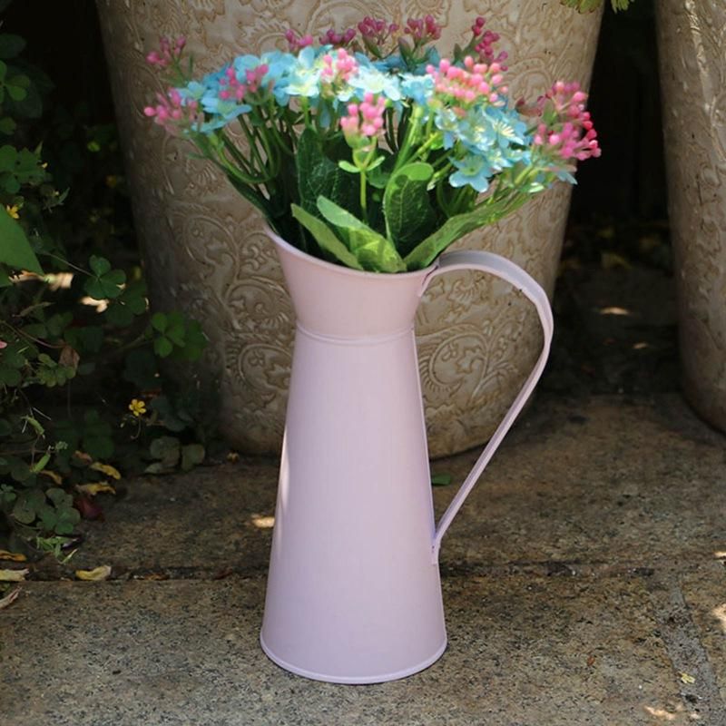 Nordic Style Flower Bucket Chic Flower Pitcher Vase Table Centerpieces Decor 