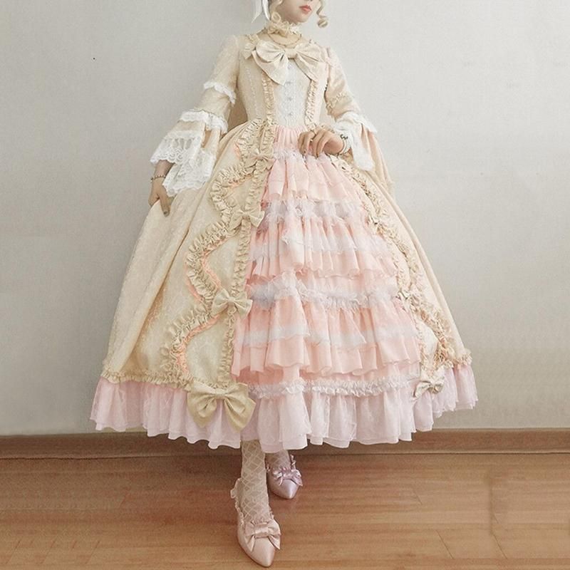 Casual Dresses Kawaii Lolita Style Dress Women Lace Costume Retro Gothic Court Princess Sweet Ball Gown Casual Dresses Kawaii Lolita Style Dress Women Lace Costume Retro Gothic Court Princess Sweet Ball Gown