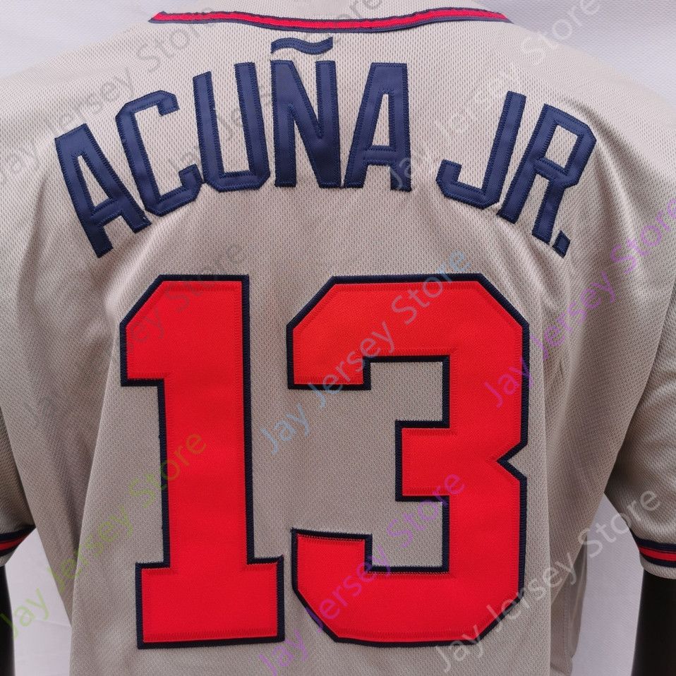 Ronald Acuna Acuna Jr Jersey 2021 ASG 150th Patch Baby Blue Pullover Cream  Grey Player White Women Size S 3XL From Davidjersey, $15.55