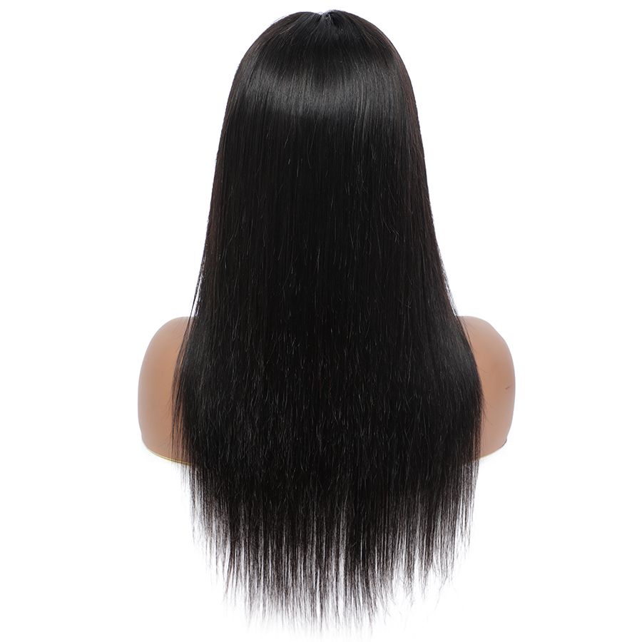 Straight Wig-Human Hair Wig-12 Inches-