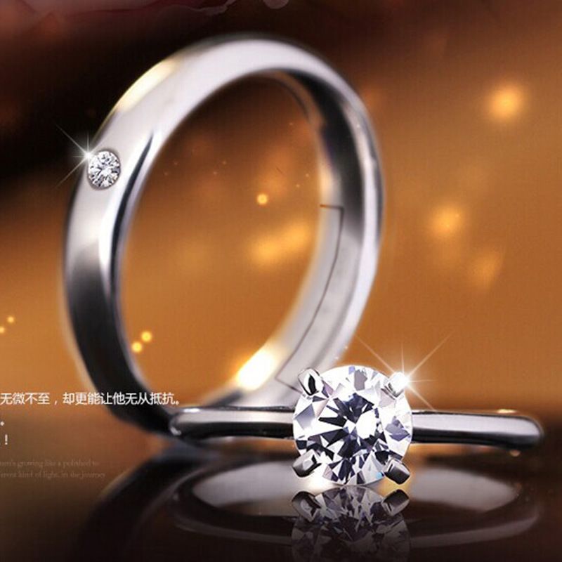 Fablcrew regolabile anello Twist Open anello argento anello anniversario di nozze anelli unisex 