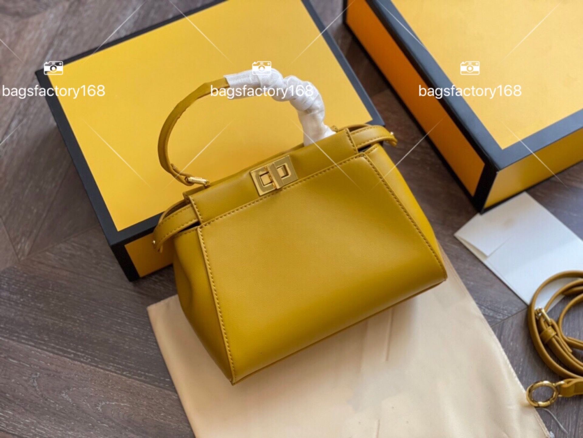 yellow leather tote bolsa