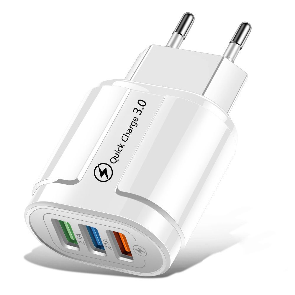 3 USB White-EU-plug (rond)