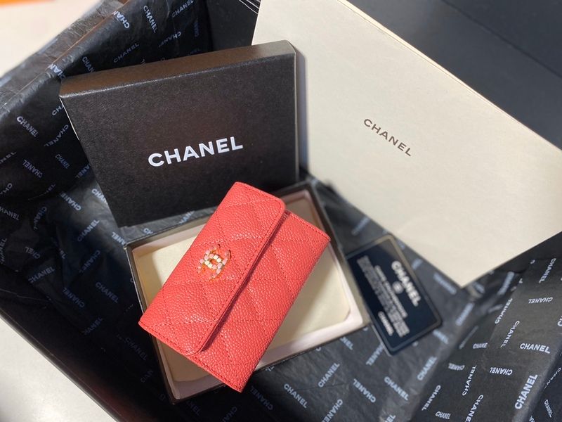 Chanel Top Quality Card Holder Wallets Key Purse Luxurys Designers Holders  Fashion Handbag Men Womens COIN Genuine Leather CC Lambskin From A88683,  $22.34