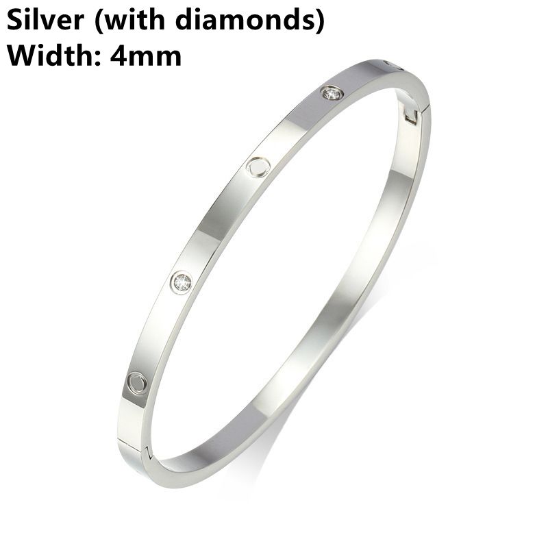 Silver da 4 mm con diamanti