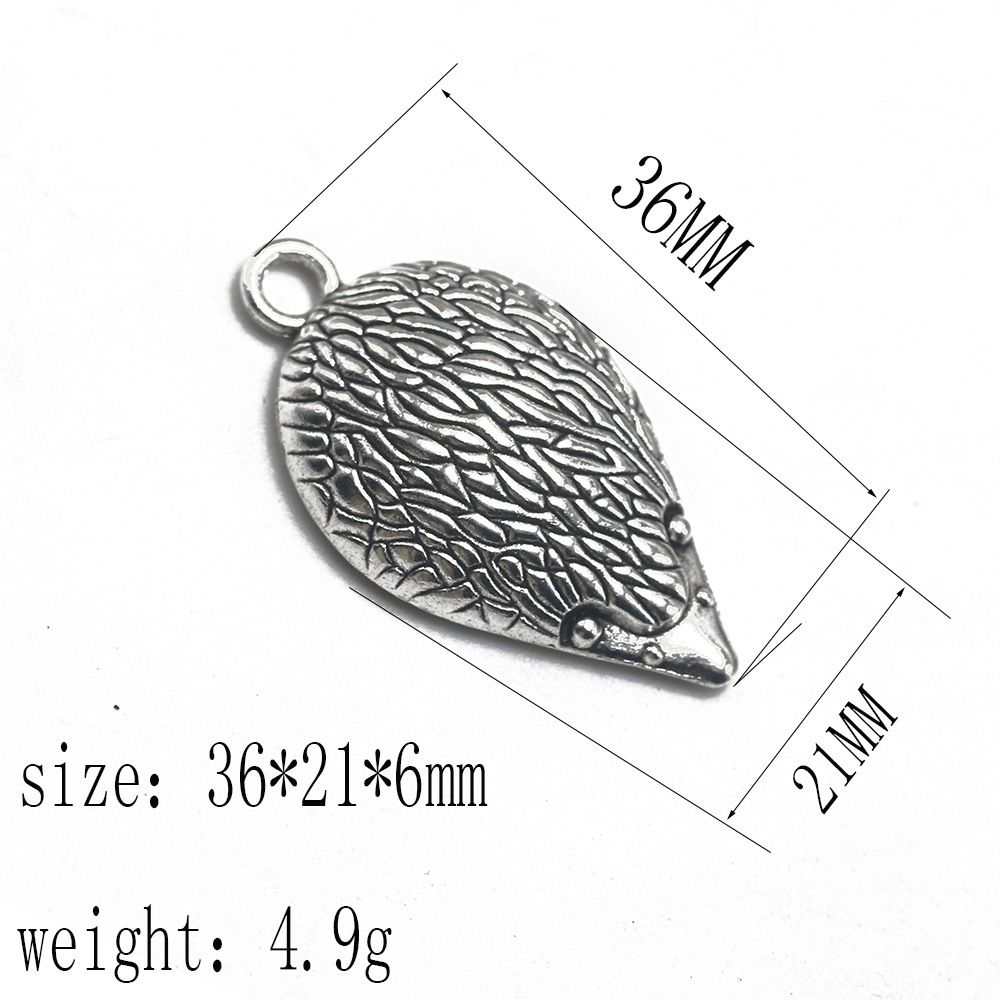 Wholesale 10/20pcs hedgehog antique silver charms pendants jewelry DIY 36*20mm Wholesale 10/20pcs hedgehog antique silver charms pendants jewelry DIY 36*20mm