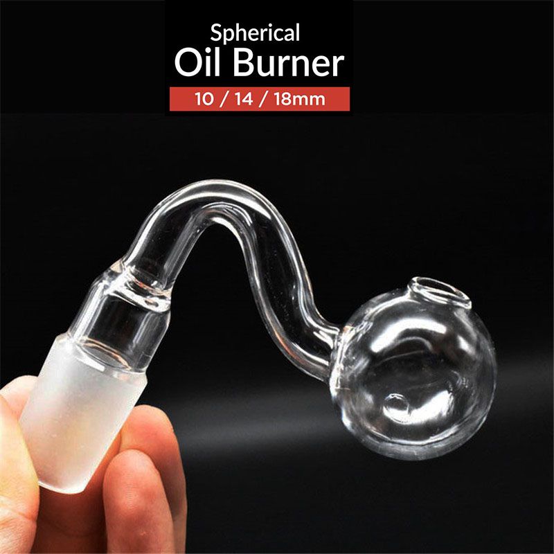 2021 Best Oil Burner Pipe Pyrex Thick Glass Hookah Pipe Male Female Oil