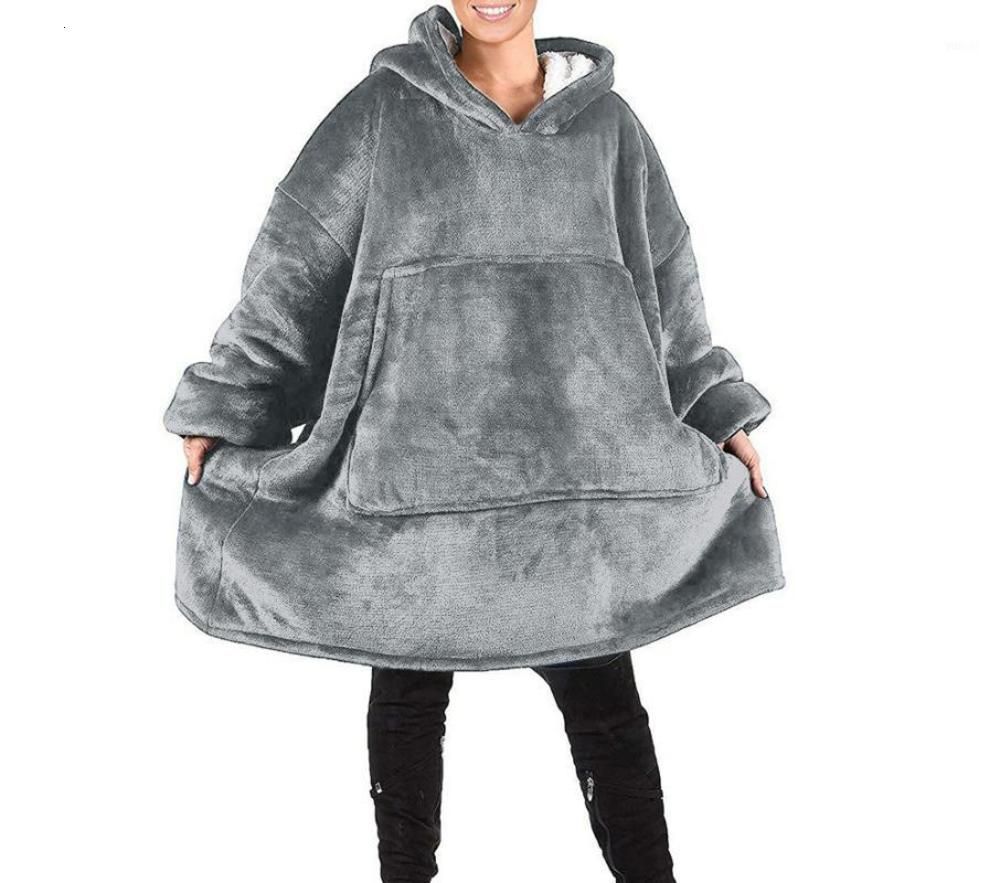 Compra Fleece Sudadera Con Capucha De Gran Tamaño Manta Con Mangas Con  Capucha Cálida Para Mujer Sudaderas Sudaderas Gigante TV Manta Sudadera Con  Capucha Robe Casaco Feminino1 Barato | Entrega Rápida Y