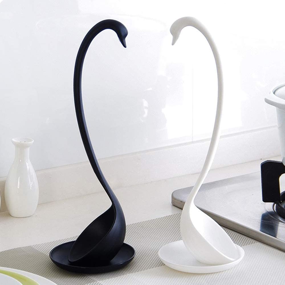 Zhou-YuXiang Fashionable Swan Ladle Unique Swan Shaped PP Ladle Special Swan Spoon Useful Kitchen Cooking Tool Plastic Ladle