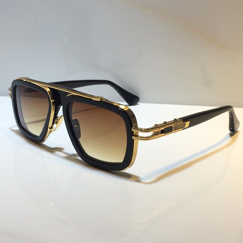 Black Gold Frame Gradient Soczewki herbaty