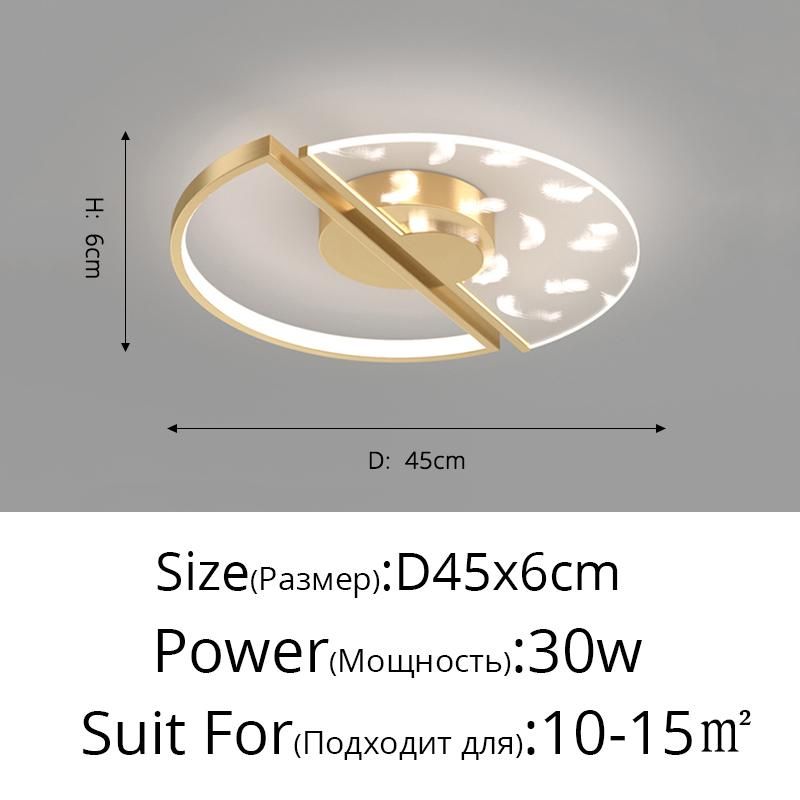 Gold D45cm Brightness Dimmable