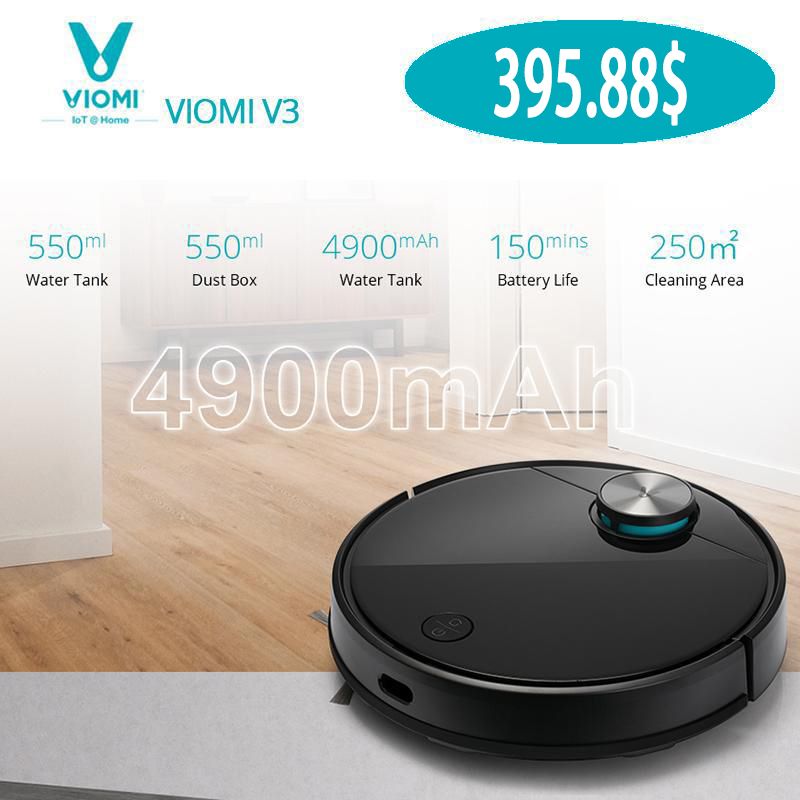 Buy Best And Latest Size VIOMI Robot Vacuum Cleaner V3, Suction Power Of  2600pa, Quiet, Self Assembly, Can Clean Hard Floors Into Medium Sized  Carpets, 4900mAh Battery, LDS Laser Navigation | DHgate.Com