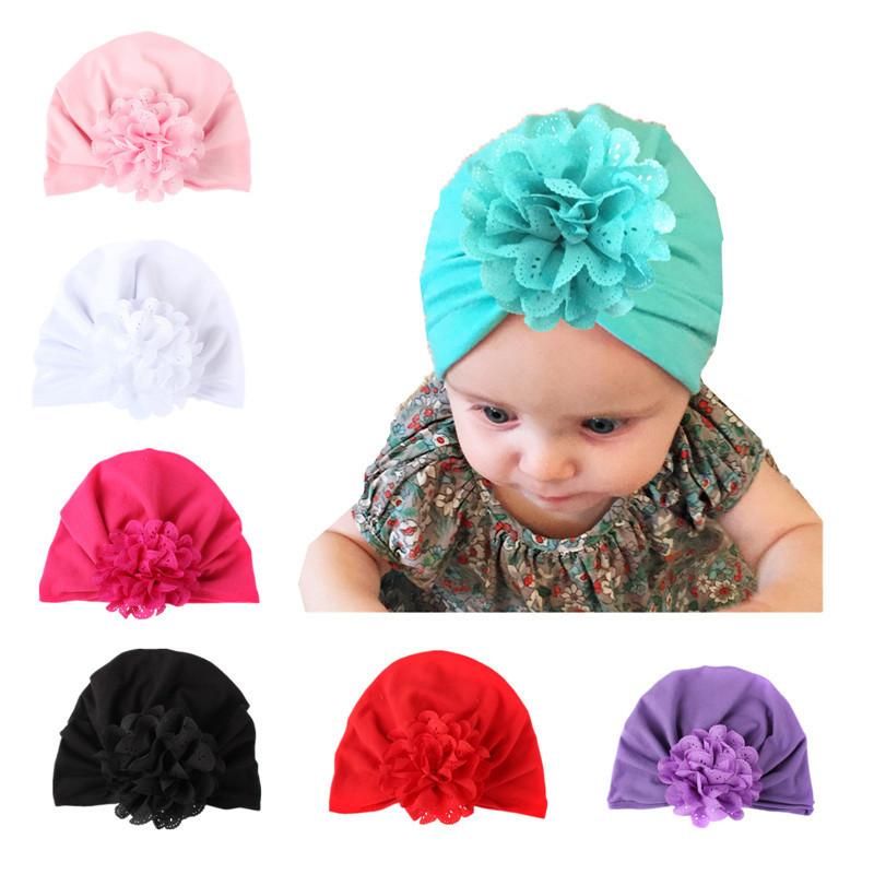 De moda de mamá y bebé algodón bola de la flor de sombrero 