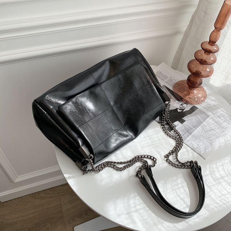 round leather handbolsa