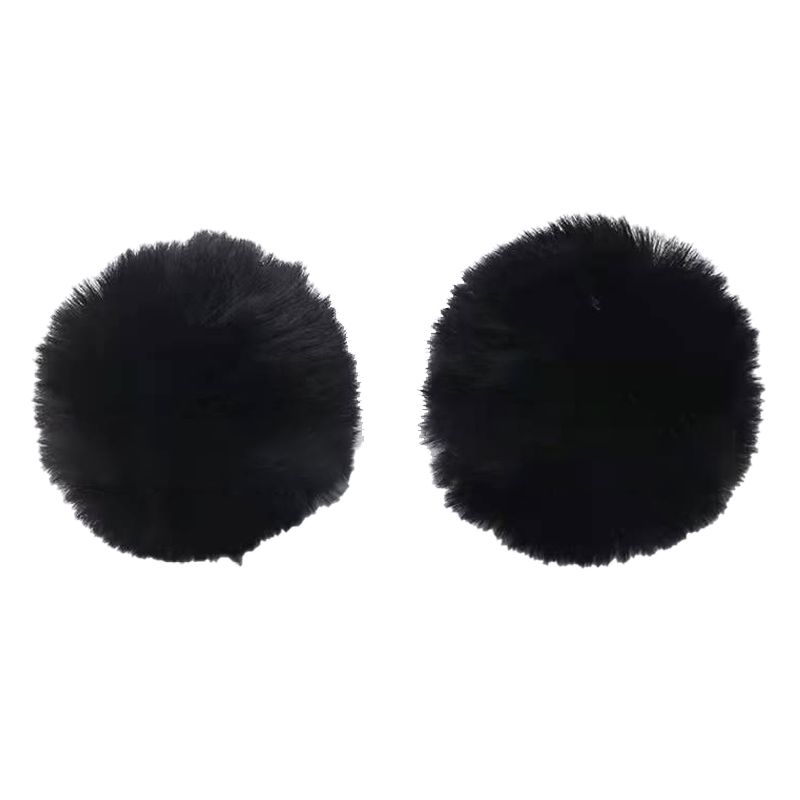 Boule de laine noire et blanche 10cm