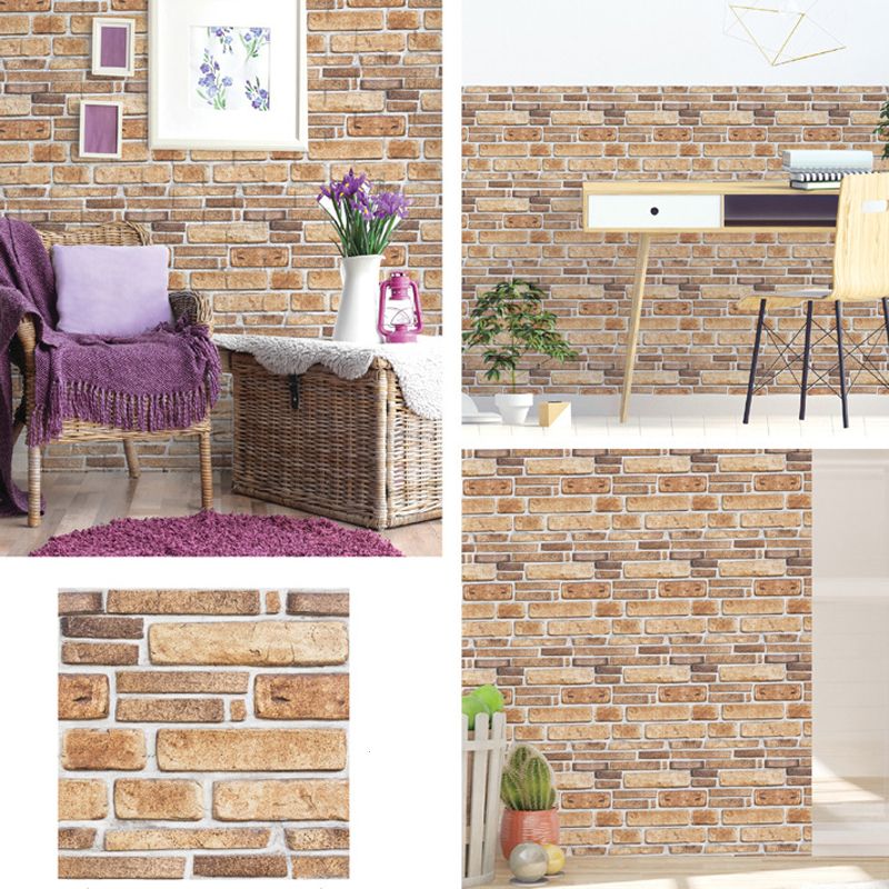 3D Self Adhesive Brick Mosaic Wall Sticker Tile PVC Wallpaper 30×30cm Home Decor 