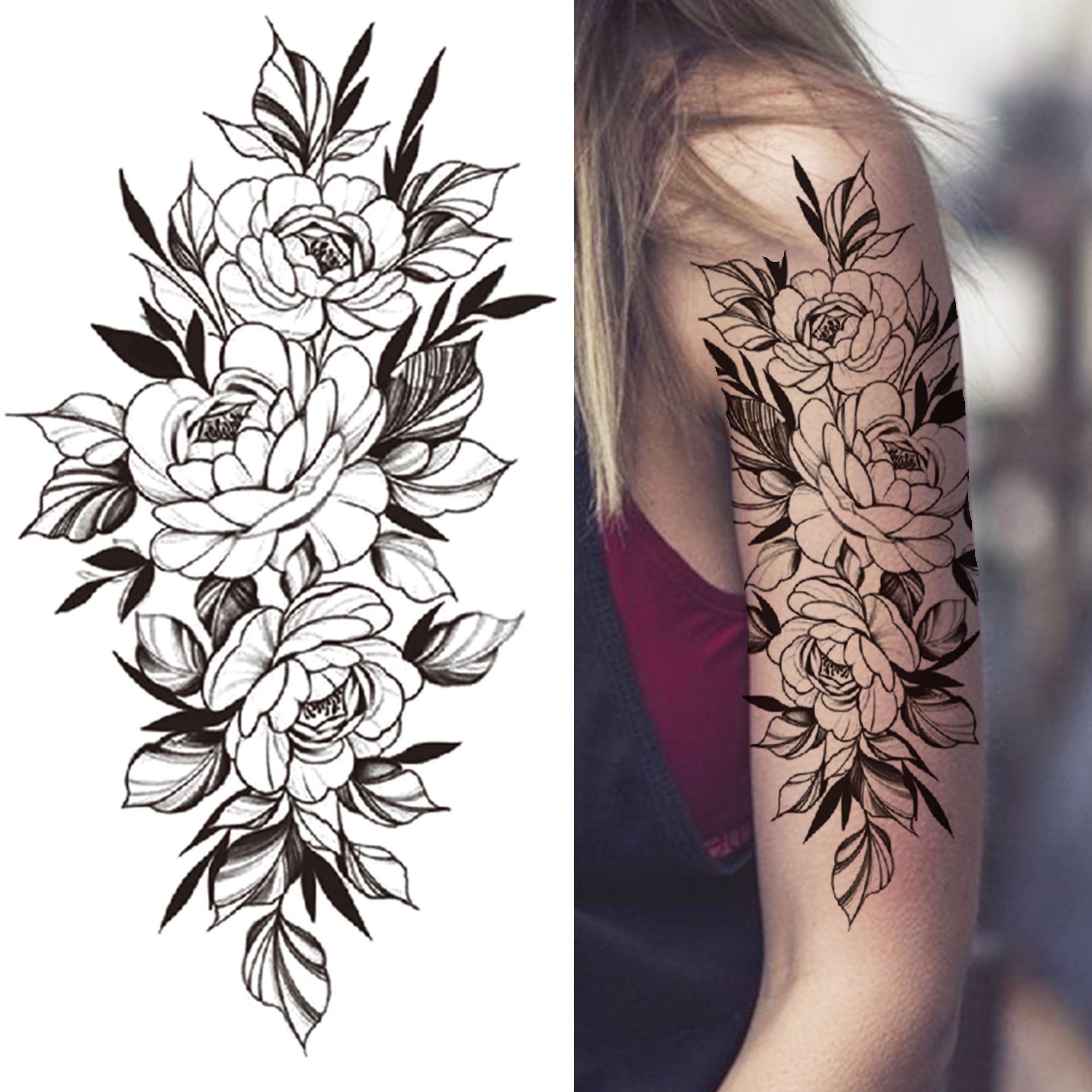 Waterproof Temporary Tattoos Sticker tattoo Stickers For Women Girls arm Compass Rose Adult Fake sleeve Snake Waterproof Temporary Tattoos Sticker tattoo Stickers For Women Girls arm Compass Rose Adult Fake sleeve Snake