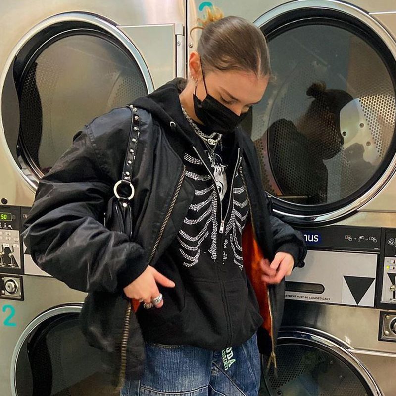 moletom com capuz leather jacket combo