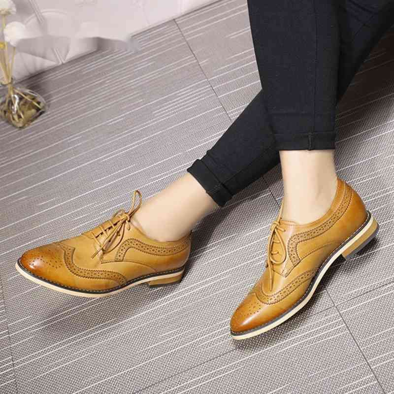 Mona Flying Women Leather Oxfords Hand 