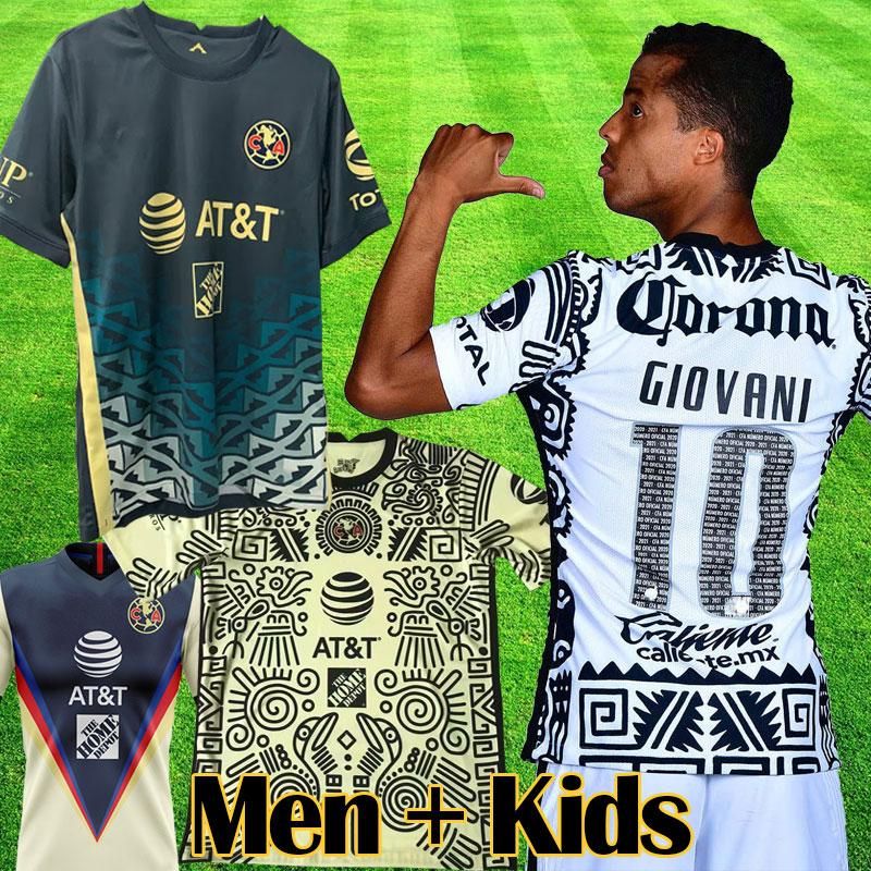 Club America Away Kid's Soccer Jersey And Shorts Futbol Mexico Liga Mx 