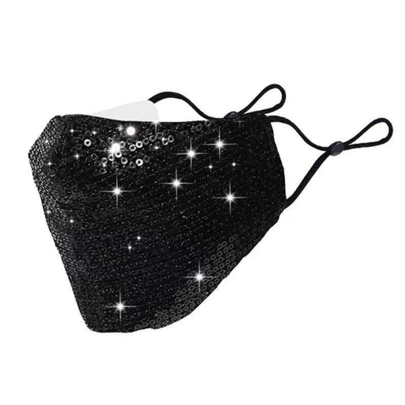 Sequin Mask Black Send One Filter