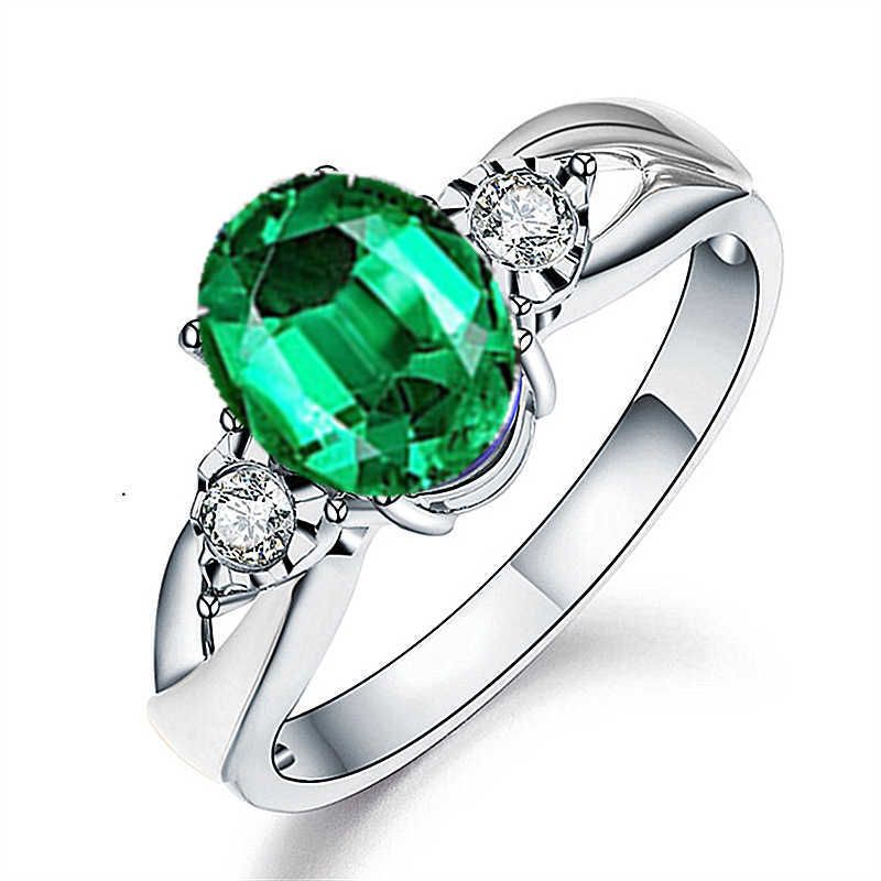 Green Diamond Ring Platinum