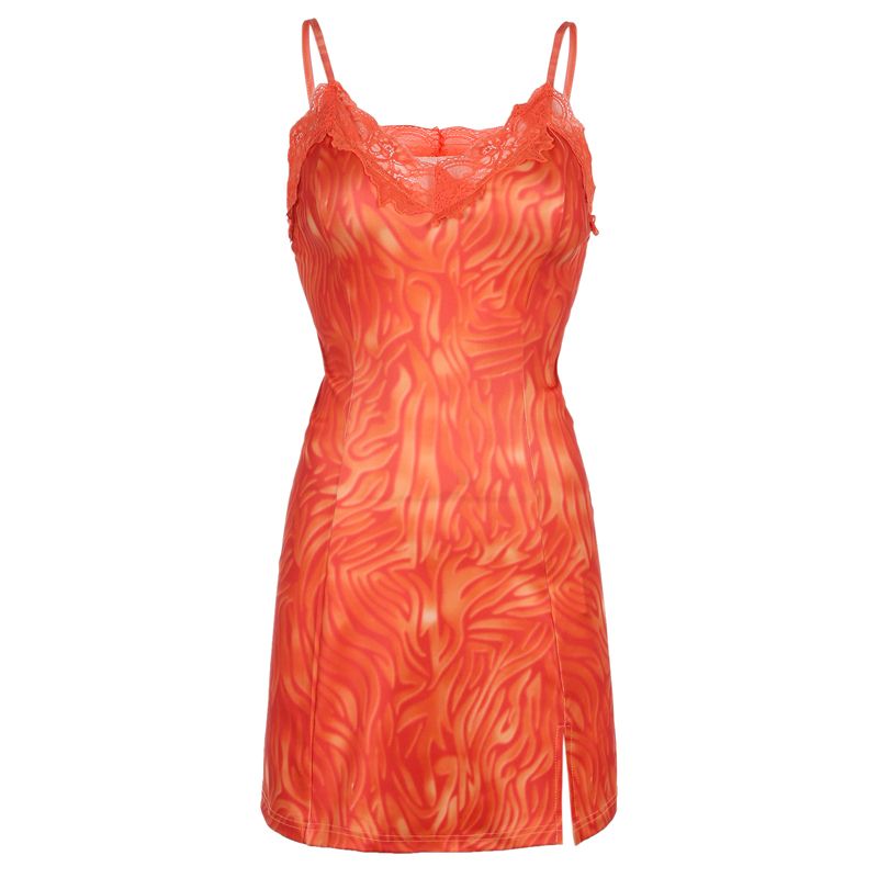 orangefarbenes Kleid