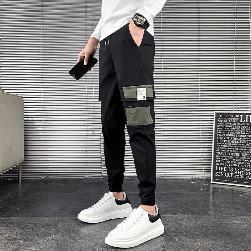 Compra Otoño Nuevo Moda Bolsillos Laterales Black Joggers Pantalones  Hombres Ropa 2022 Simple Slim Fit Hip Hop Trabajo Casual Planchas  Streetwear 36 G1007 Barato | Entrega Rápida Y Calidad | Es.Dhgate