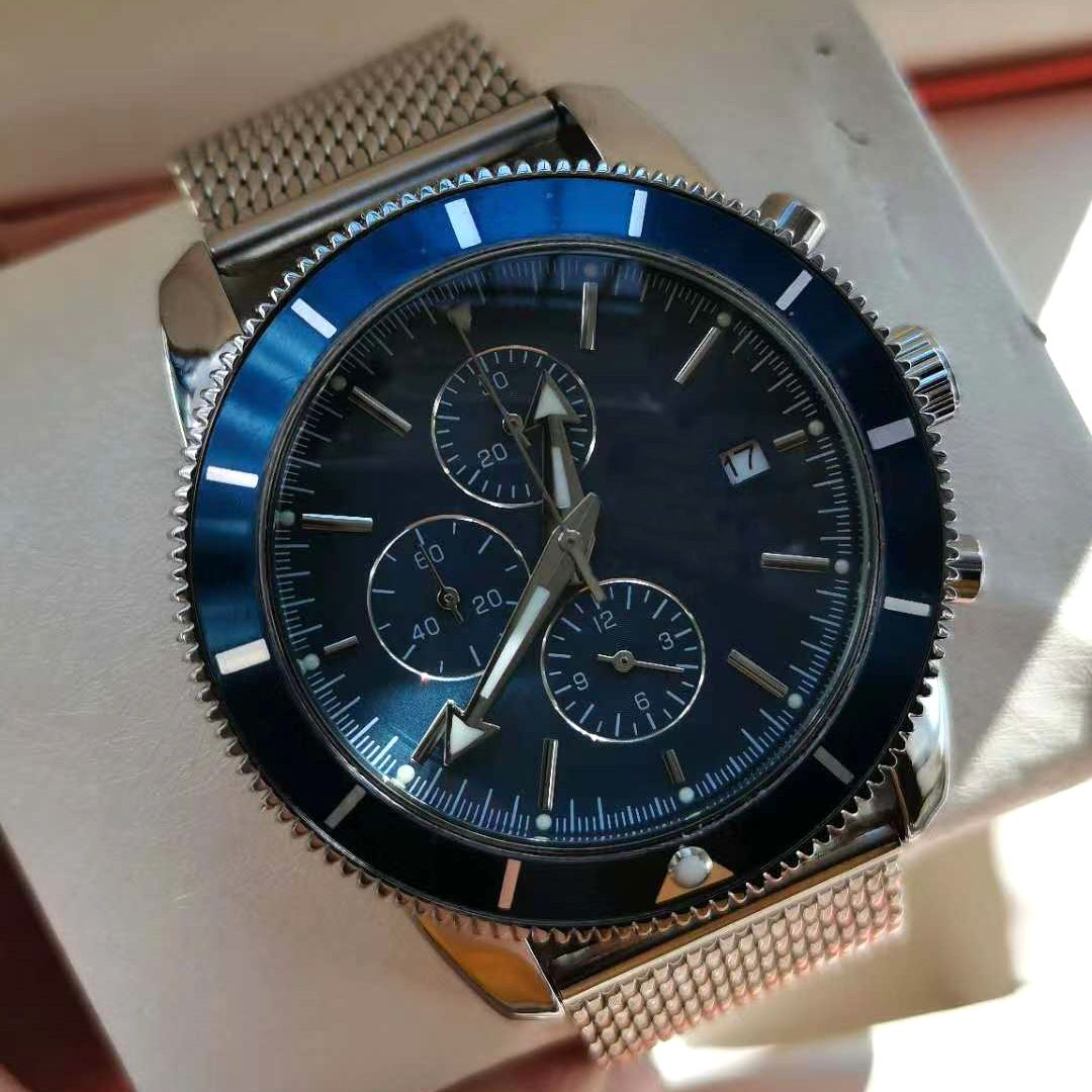 Blue Bezel Blue Dial Metal