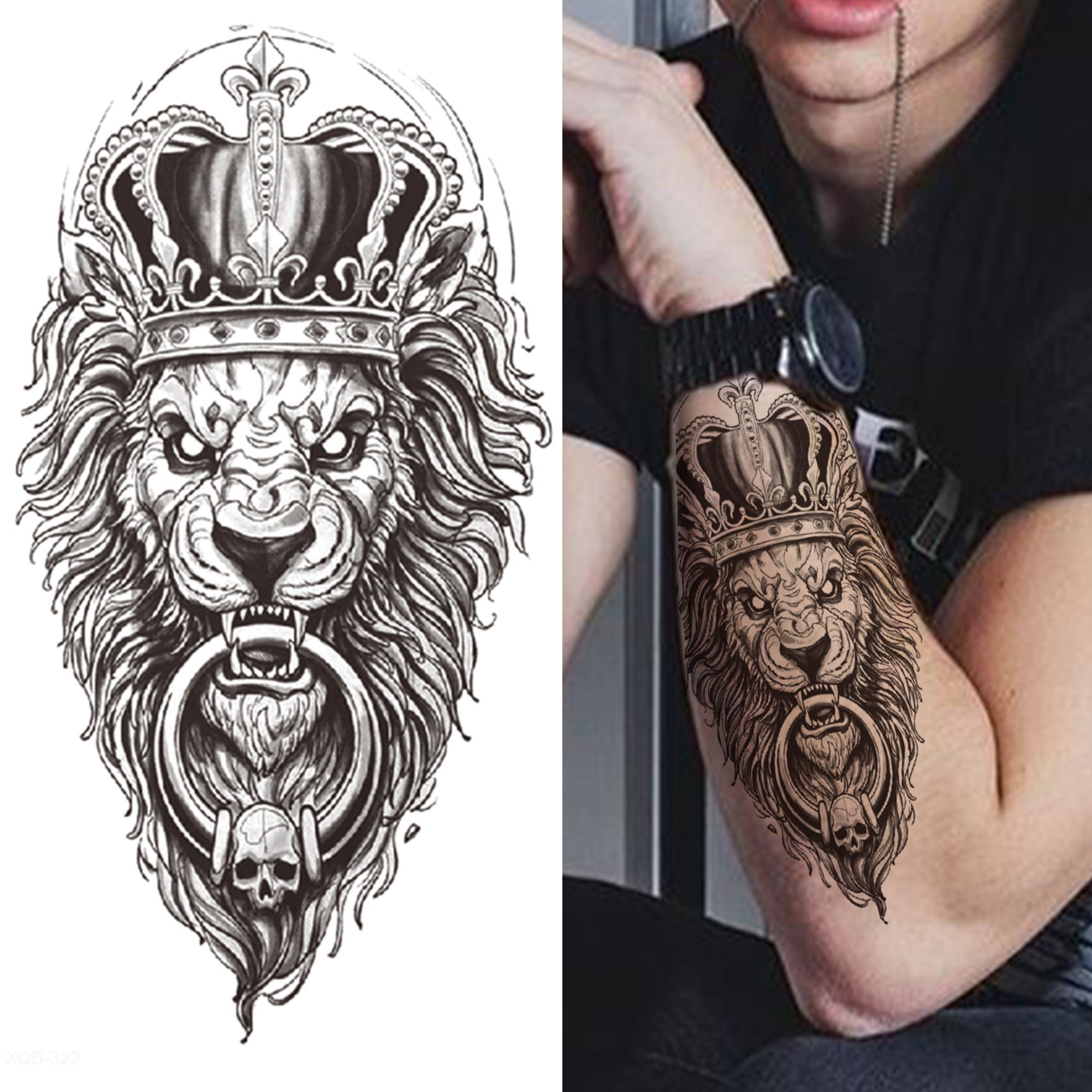 PerfectionsRose Lion Temporary Tattoo For Women Men Adult Black God Flower  Tattoos Sticker Fake Cross Crown Clock 3D Tatoos Transferable From  Perfections, $5.63 | DHgate.Com