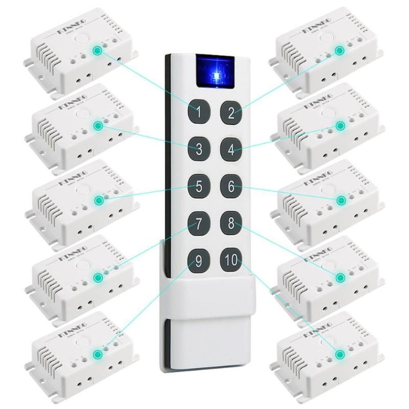 AC220V Remote Control Light Switch 1 Way Default On Program For Lamp and  LED
