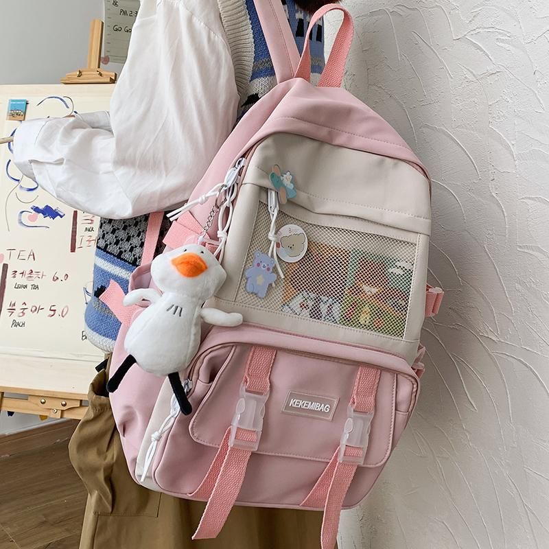 Mochila Escolar De Viaje De Nailon Impermeable Para Niñas Ka Mochila Escolar De Viaje De Nailon Impermeable Para Niñas Ka