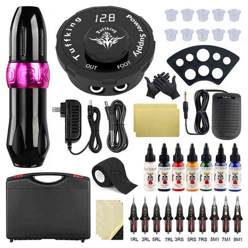 Kit de tatuaje rojo rosa