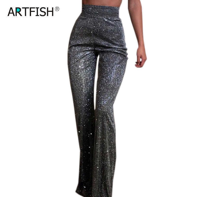 Compra Sexy Brillo Brillante Pantalones Fiestas Festejar Pantalones  Pantalones Altos Cintura Reflectante Ancho Pantalones De Pierna Con  Cremallera Plata Pantalones Largos MUJER M0265 Q0801 Barato | Entrega  Rápida Y Calidad | Es.Dhgate