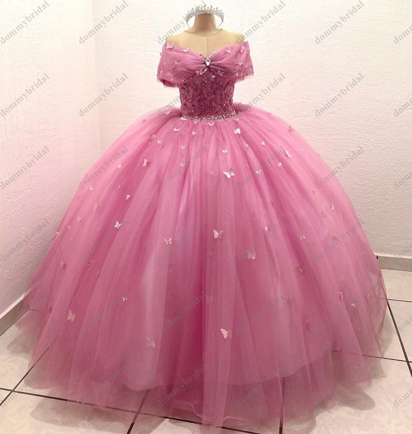 Flores florales mágicas Mariposa Cenicienta Cinderella Quinceañera Vestidos de fiesta 2022 Bola Bola Fuera del hombro Flores florales mágicas Mariposa Cenicienta Cinderella Quinceañera Vestidos de fiesta 2022 Bola Bola Fuera del hombro