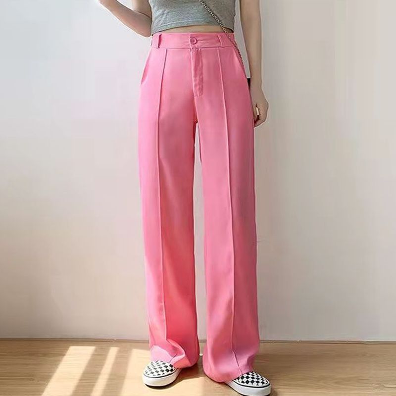 Compra Mujer Pantalón 2021 Casual Cintura Alta Elegante Oficina Mujer Elegante  Elegante Beige Negro Recto Traje Pantalones Pantalones Pantalones Barato |  Entrega Rápida Y Calidad | Es.Dhgate
