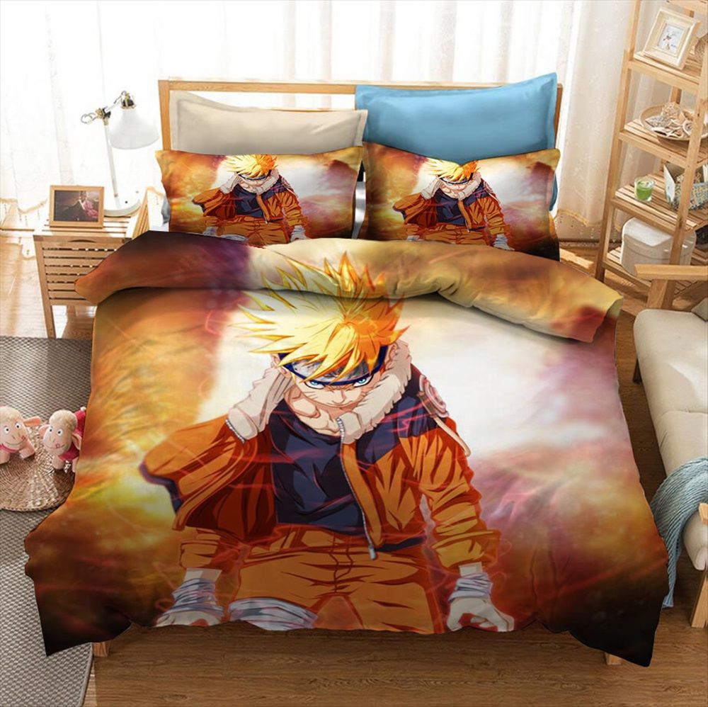 confortevole per bambini e adulti morbida Naruto in flanella 16,150 x 200 cm Coperta 3D Cartoon Anime Naruto reversibile 