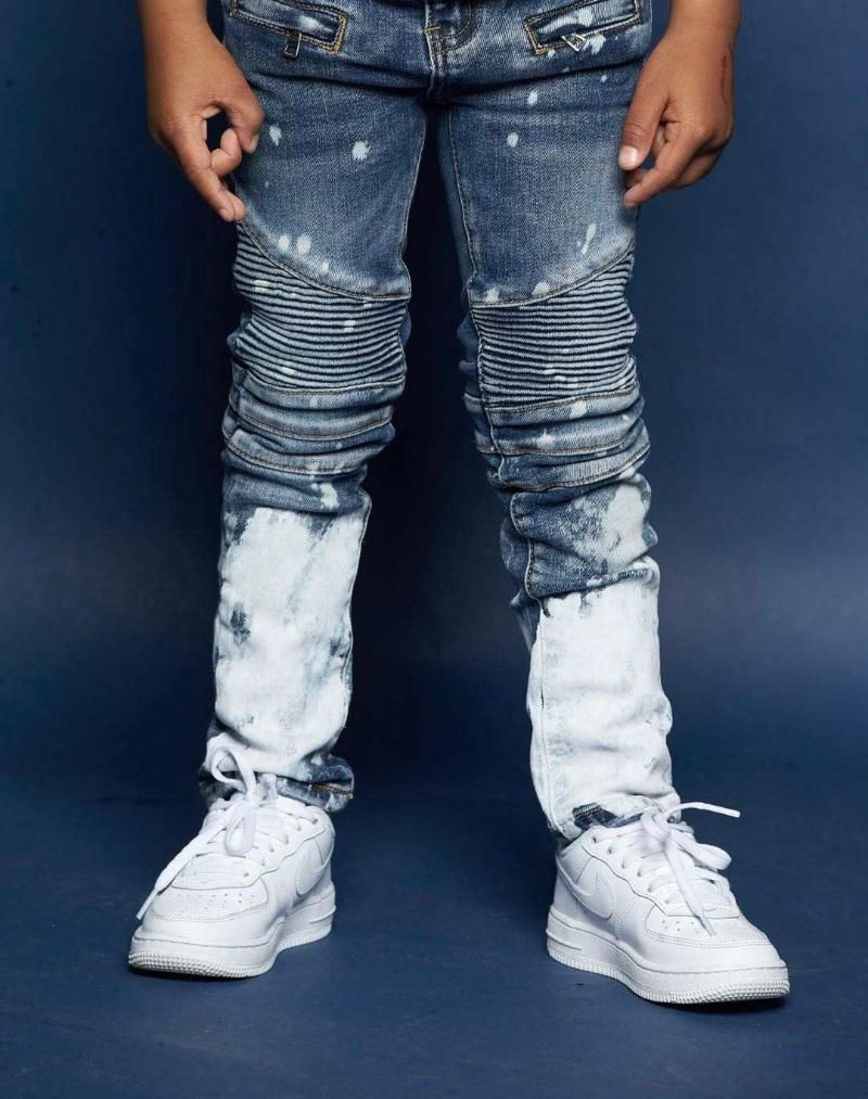 Compra Jeans Azul Blanqueador Lavado Con Pinturas Blancas Fondos Frontal  Cremallera Chico Motocicleta Ciclista Niños Niños Niños Pantalones Barato |  Entrega Rápida Y Calidad | Es.Dhgate
