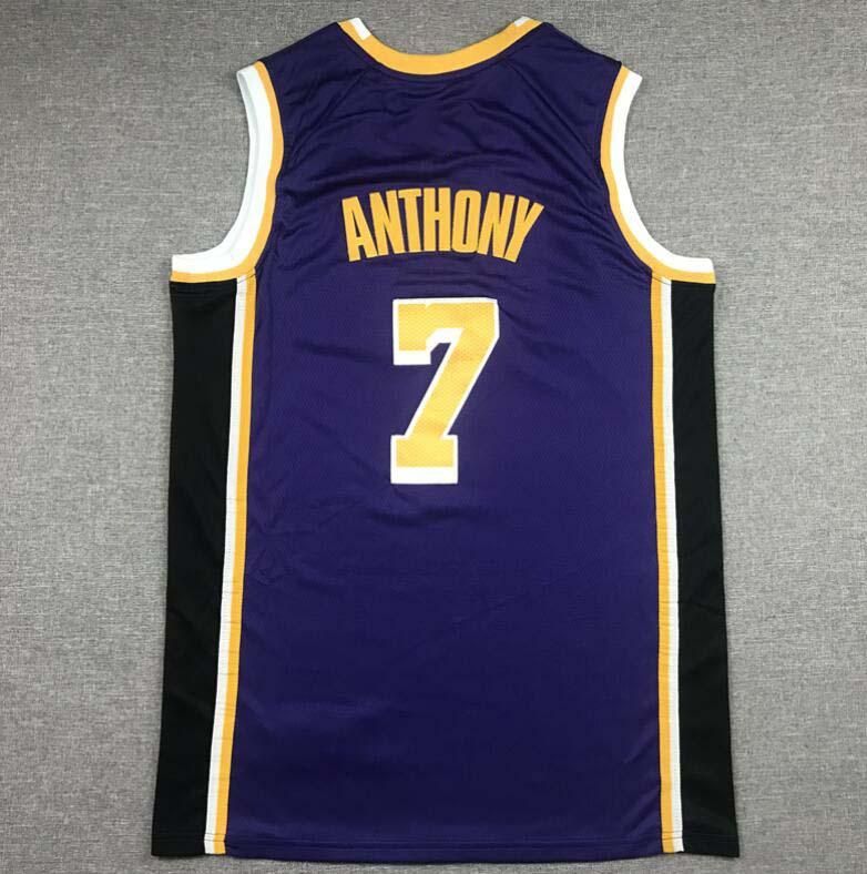 Jersey de baloncesto 7 Carmelo "Anthony" Los jugadores swing se cosen y los camisetas de bordado.